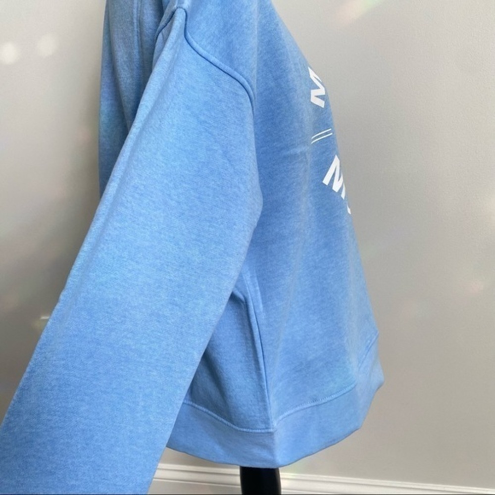 Disney Mickey Mouse Print Soft Sweatshirt Crewneck Sweater Top Sky Blue - Picture 4 of 9